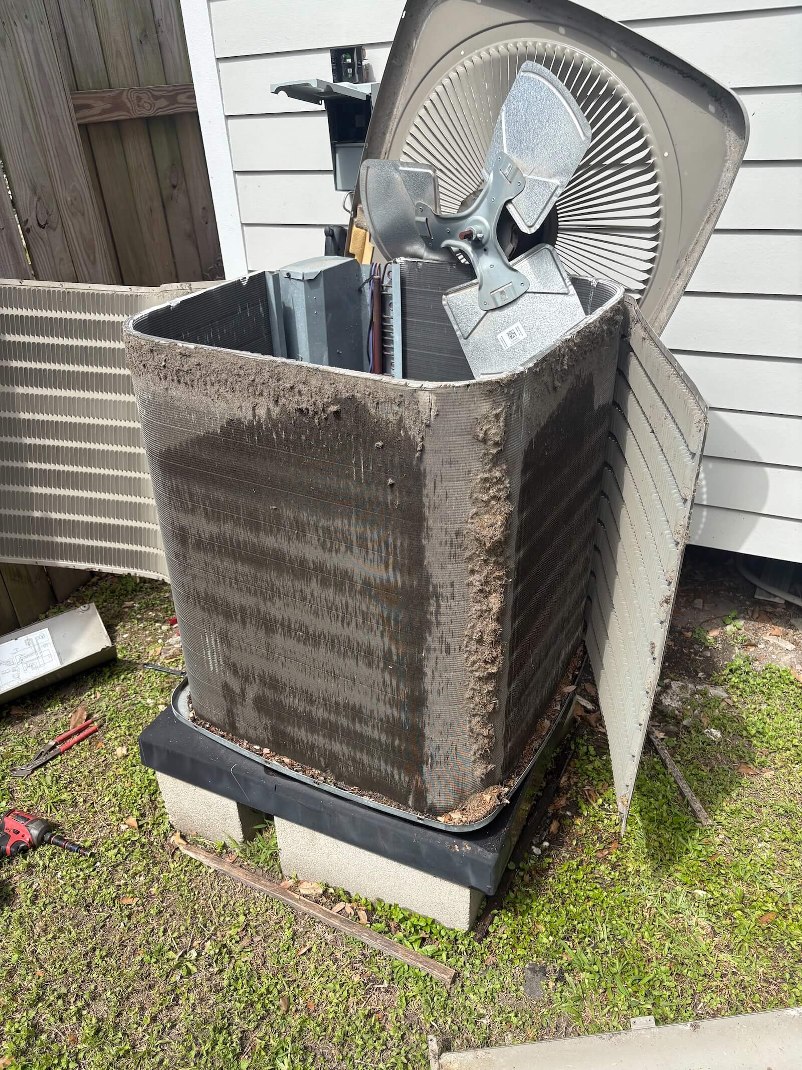 Before: Deep Coil Cleaning & Tune-Up
